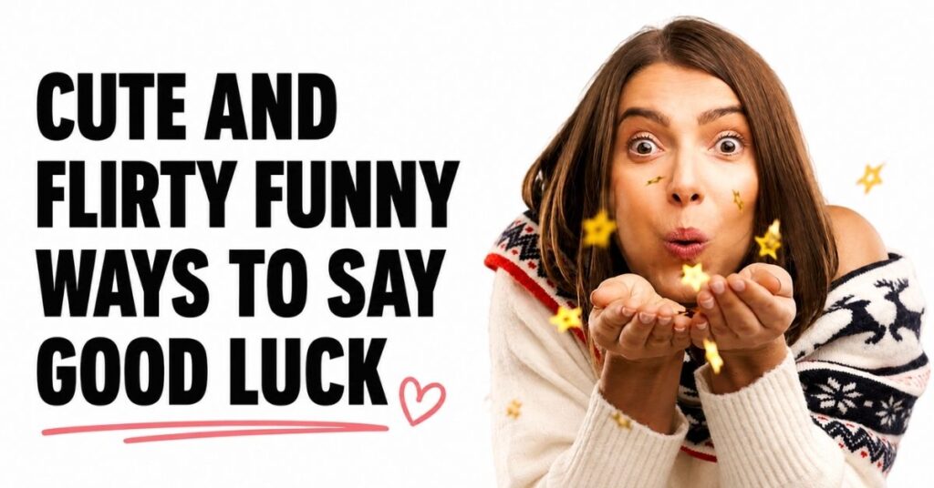funny ways to say good luck