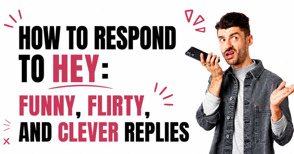 How to Respond to Hey: Funny, Flirty, and Clever Replies