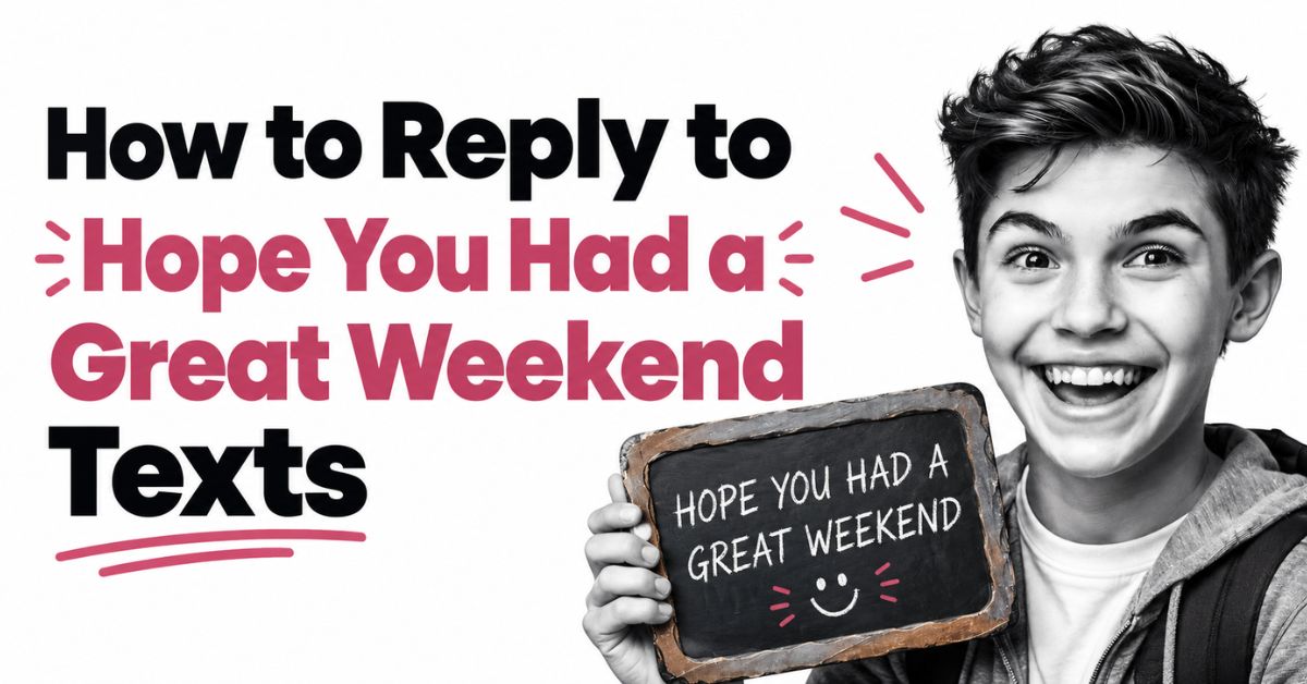 how to reply to hope you had a great weekend