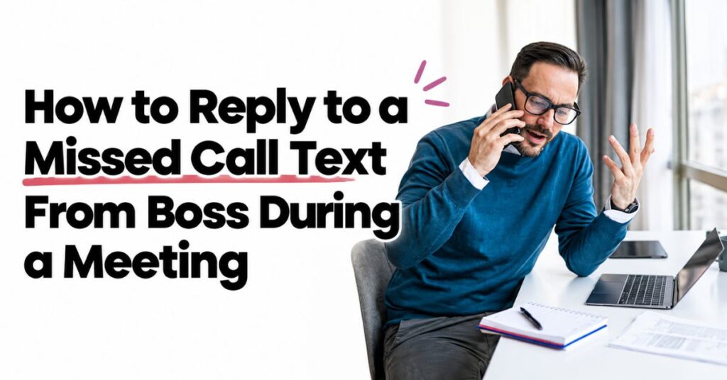 how to reply to a missed call text from boss
