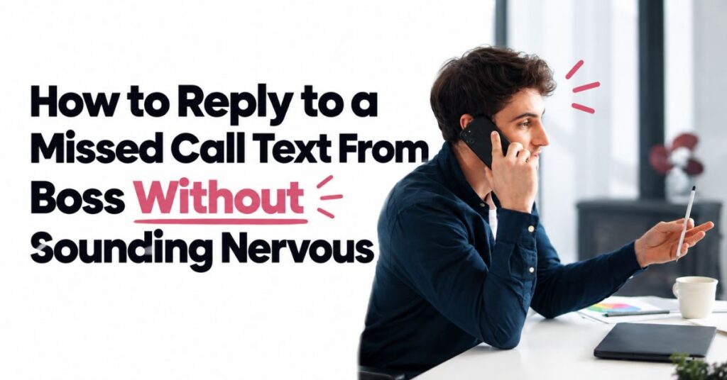 how to reply to a missed call text from boss