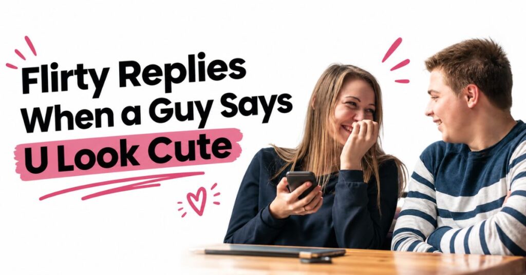 what to reply when a guy says u look cute