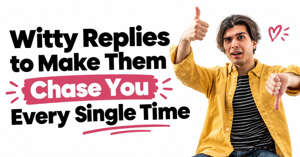 Witty Replies to Make Them Chase You Every Single Time
