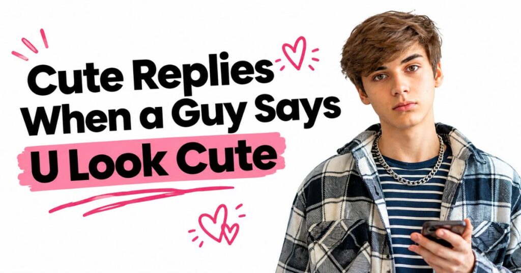 what to reply when a guy says u look cute
