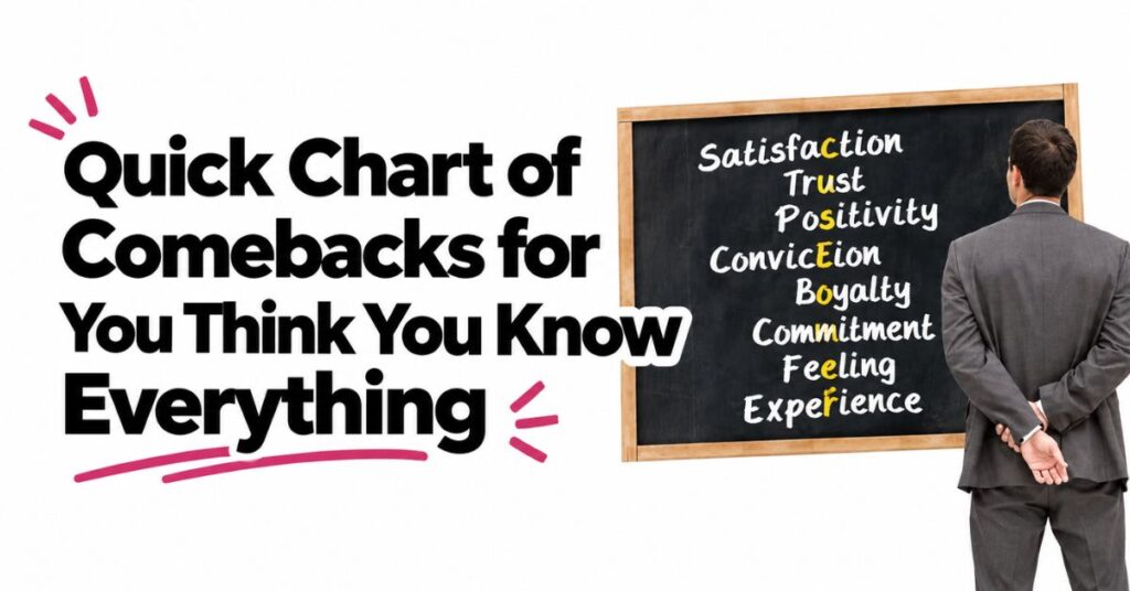 comebacks for you think you know everything